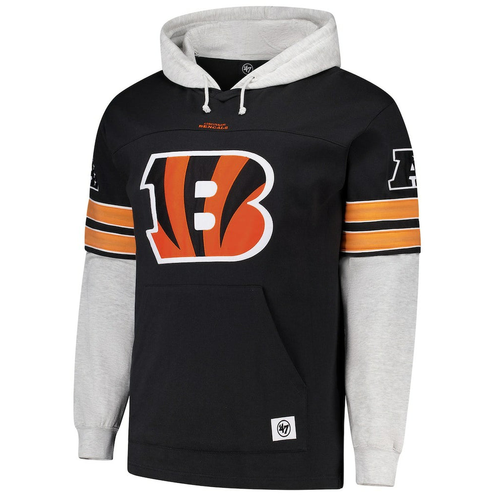 Cincinnati Bengals 47 brand '47 Big & Tall Lacer Pullover Hoodie