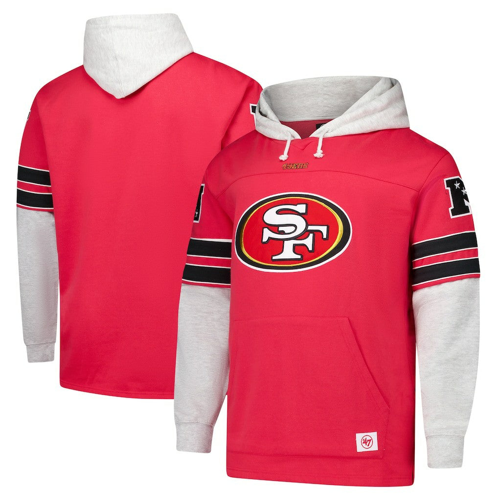 San Francisco 49ers 47 brand '47 Big & Tall Lacer Pullover Hoodie