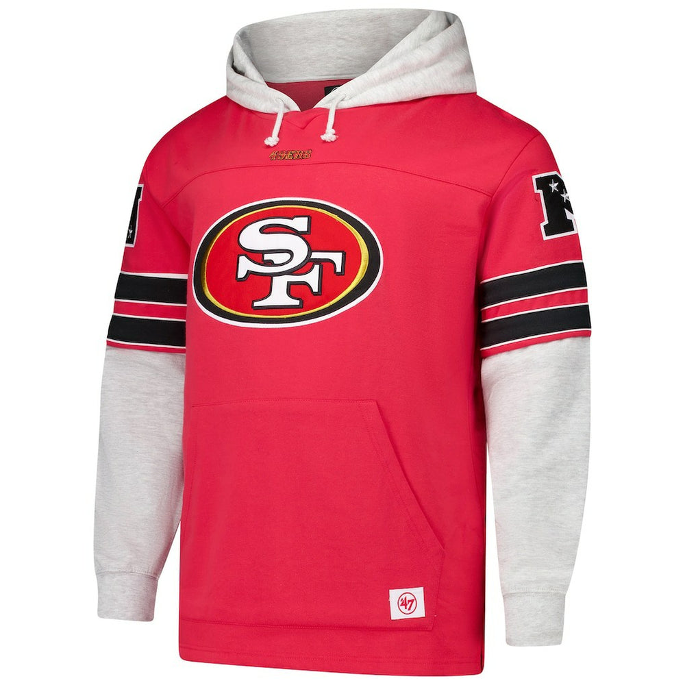 San Francisco 49ers 47 brand '47 Big & Tall Lacer Pullover Hoodie