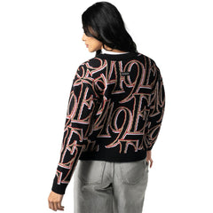 San Francisco 49ers  The Wild Collective Women's Cropped Full-Button Cardigan Sweater