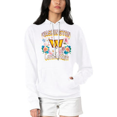 Washington Commanders  G-III 4Her by Carl Banks Women's Flowers Team Logo Graphic Fleece Pullover Hoodie