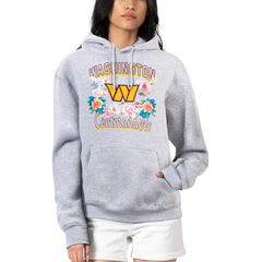 Washington Commanders  G-III 4Her by Carl Banks Women's Flowers Team Logo Graphic Fleece Pullover Hoodie
