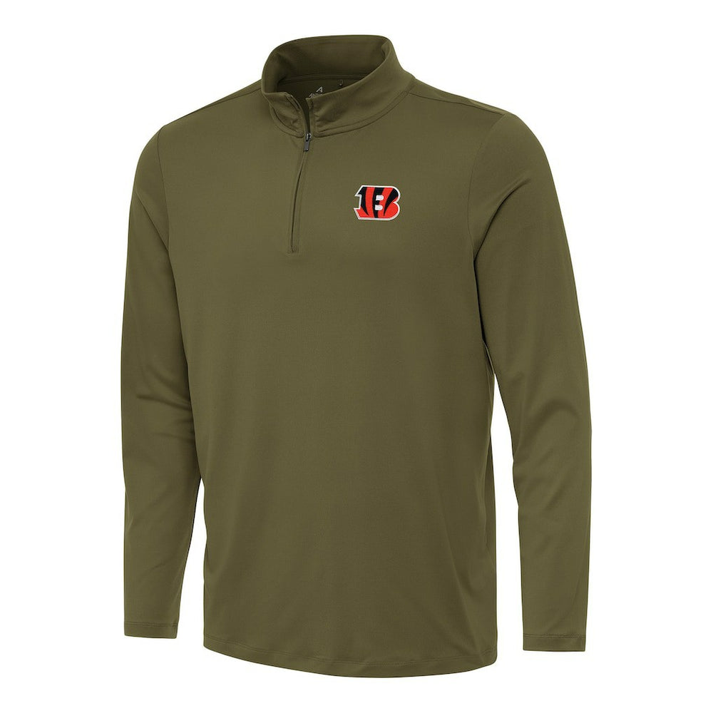 Cincinnati Bengals  Antigua Reprocess Quarter-Zip Top
