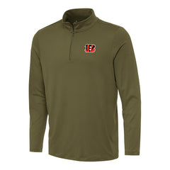 Cincinnati Bengals  Antigua Reprocess Quarter-Zip Top