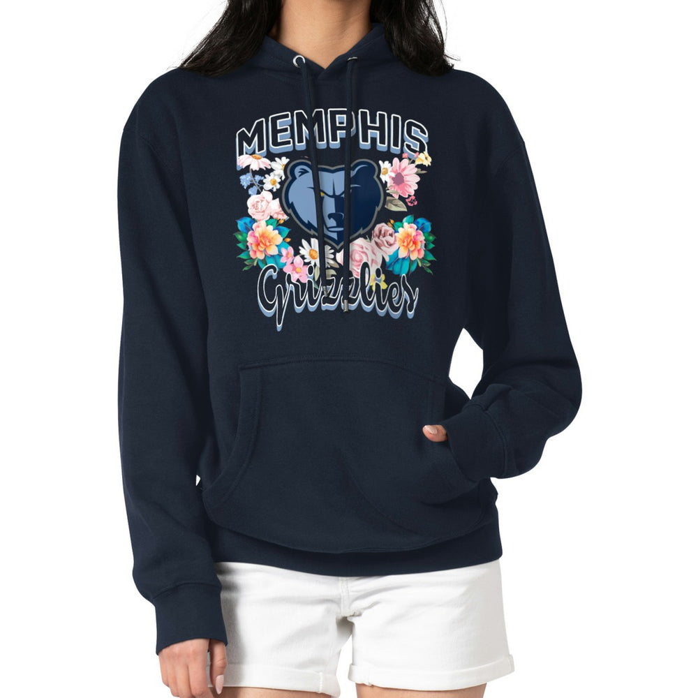 Memphis Grizzlies G-III 4Her by Carl Banks Women's Flowers Team Logo Graphic Fleece Pullover Hoodie On Sale