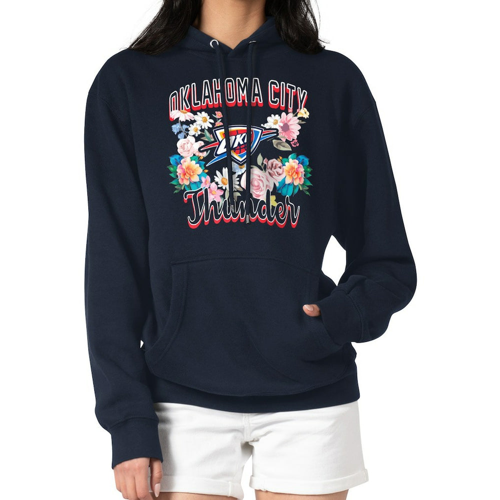 Oklahoma City Thunder G-III 4Her by Carl Banks Women's Flowers Team Logo Graphic Fleece Pullover Hoodie Discount