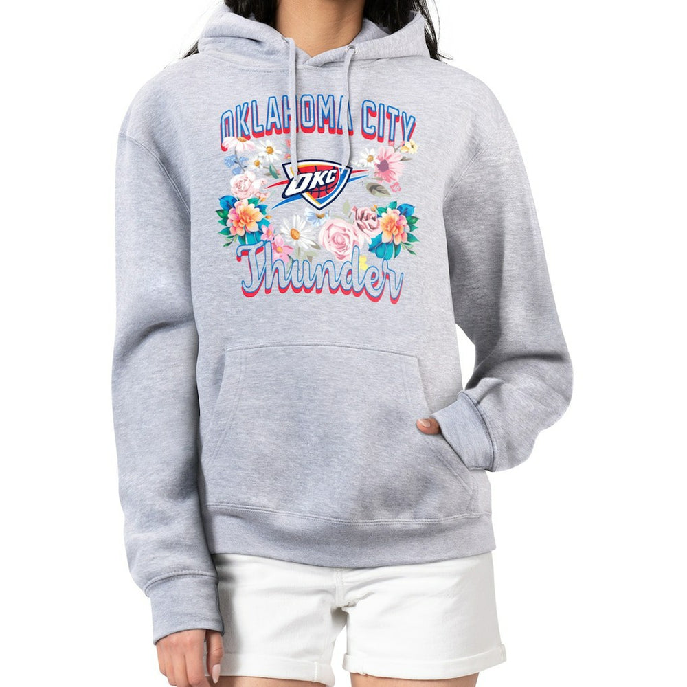 Oklahoma City Thunder G-III 4Her by Carl Banks Women's Flowers Team Logo Graphic Fleece Pullover Hoodie Discount