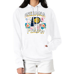 Indiana Pacers G-III 4Her by Carl Banks Women's Flowers Team Logo Graphic Fleece Pullover Hoodie Online