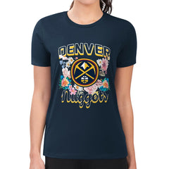 Denver Nuggets G-III 4Her by Carl Banks Women's Super-Slim Fit Lightweight Flowers Team Logo Graphic T-Shirt sale Outlet