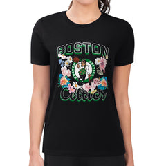 Boston Celtics G-III 4Her by Carl Banks Women's Super-Slim Fit Lightweight Flowers Team Logo Graphic T-Shirt Discount