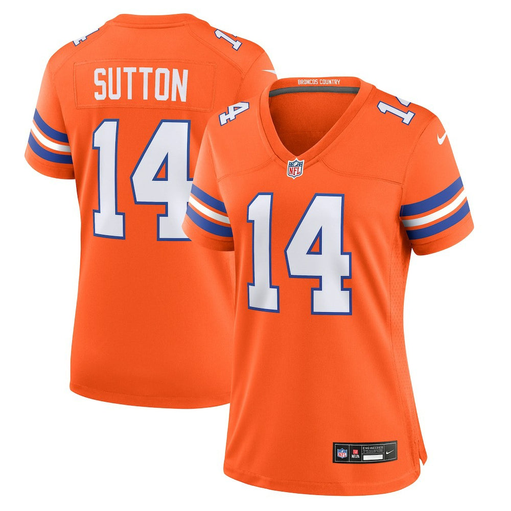 Denver Broncos Nike Courtland Sutton  Women's Mile High Collection 1977 Throwback Player Game Jersey