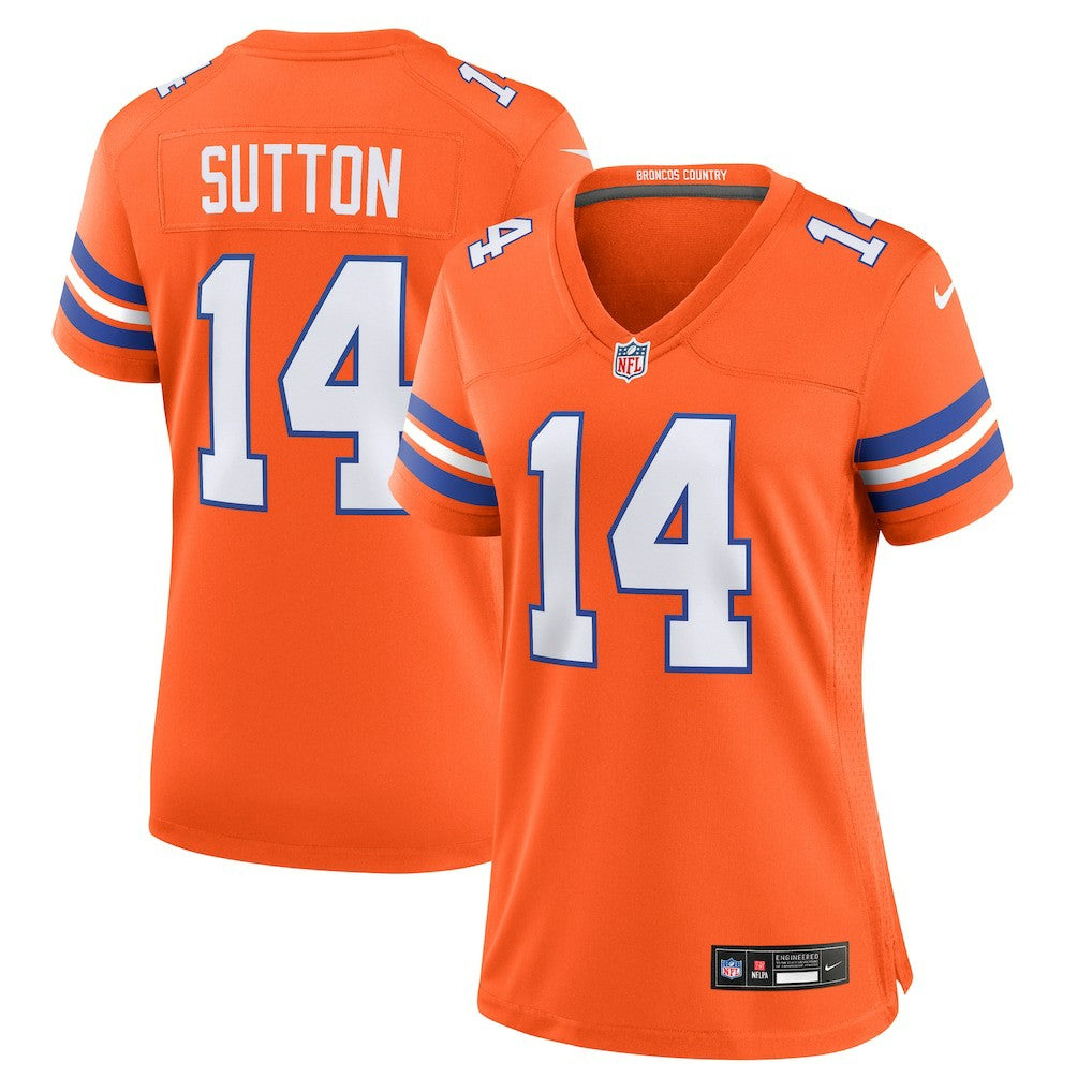 Denver Broncos Nike Courtland Sutton  Women's Mile High Collection 1977 Throwback Player Game Jersey