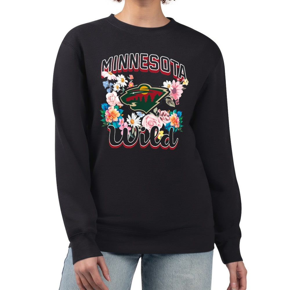 Minnesota Wild G-III 4Her by Carl Banks Women's Flower Logo Pullover Sweatshirt Online