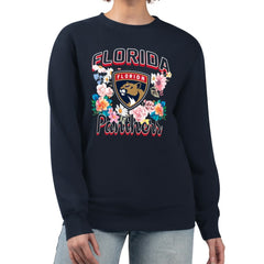 Florida Panthers G-III 4Her by Carl Banks Women's Flower Logo Pullover Sweatshirt Discount