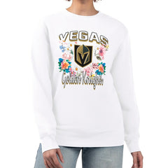 Vegas Golden Knights G-III 4Her by Carl Banks Women's Flower Logo Pullover Sweatshirt Discount