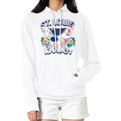St. Louis Blues G-III 4Her by Carl Banks Women's Flower Logo Pullover Hoodie For Sale