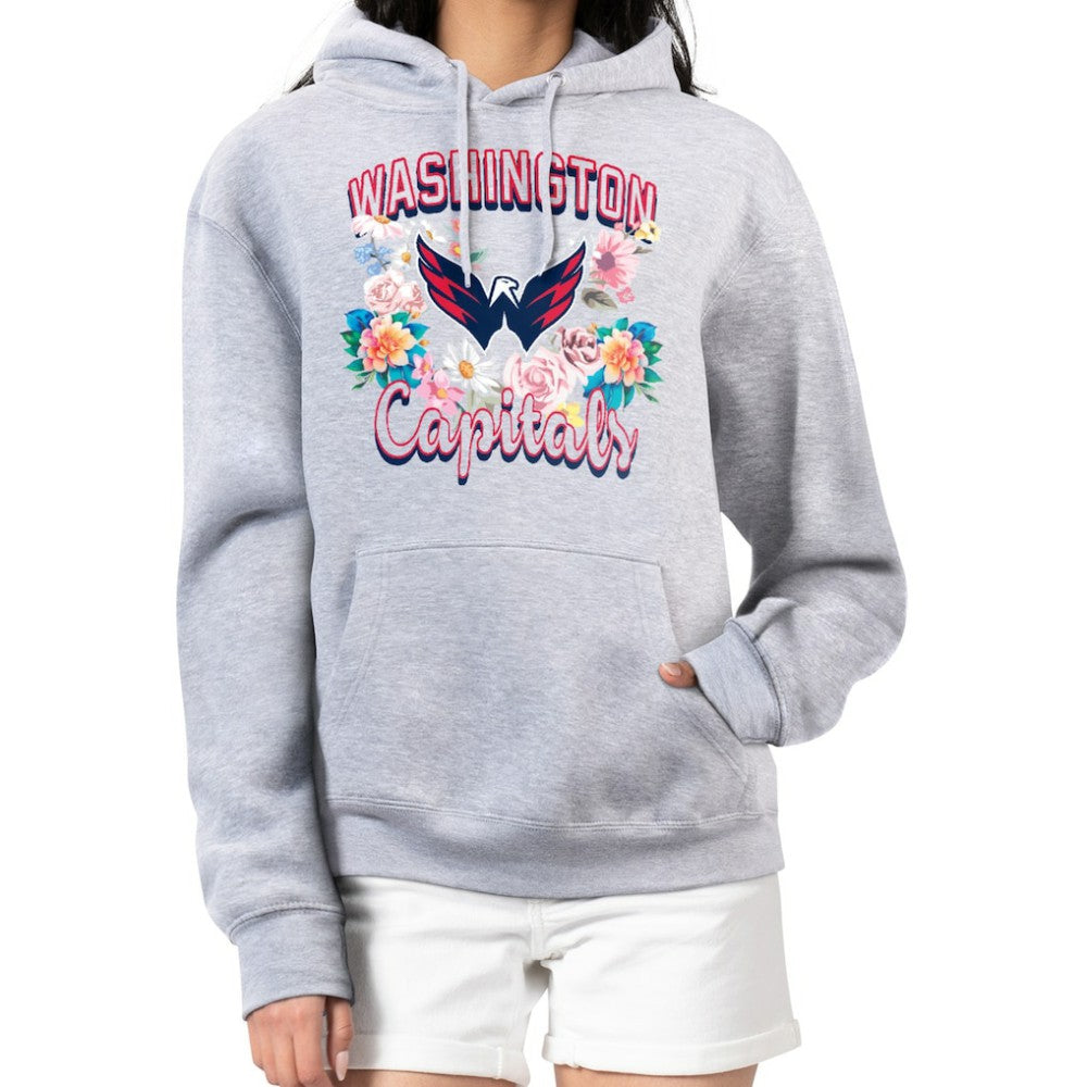 Washington Capitals G-III 4Her by Carl Banks Women's Flower Logo Pullover Hoodie Discount
