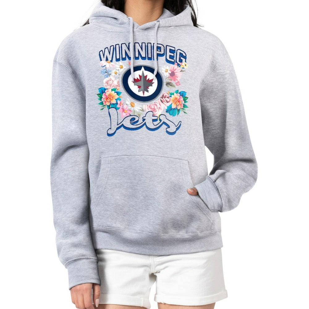 Winnipeg Jets G-III 4Her by Carl Banks Women's Flower Logo Pullover Hoodie Sale