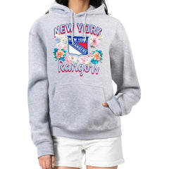 New York Rangers G-III 4Her by Carl Banks Women's Flower Logo Pullover Hoodie Online
