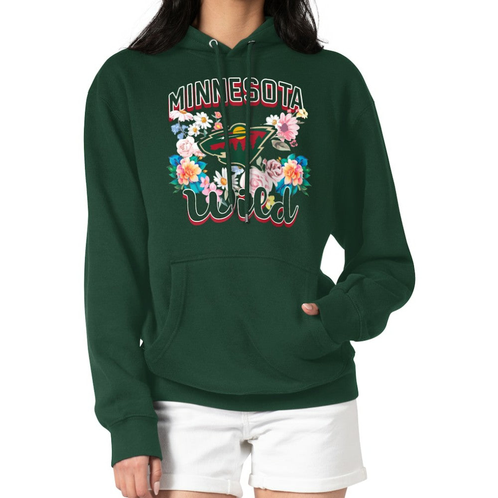 Minnesota Wild G-III 4Her by Carl Banks Women's Flower Logo Pullover Hoodie For Sale