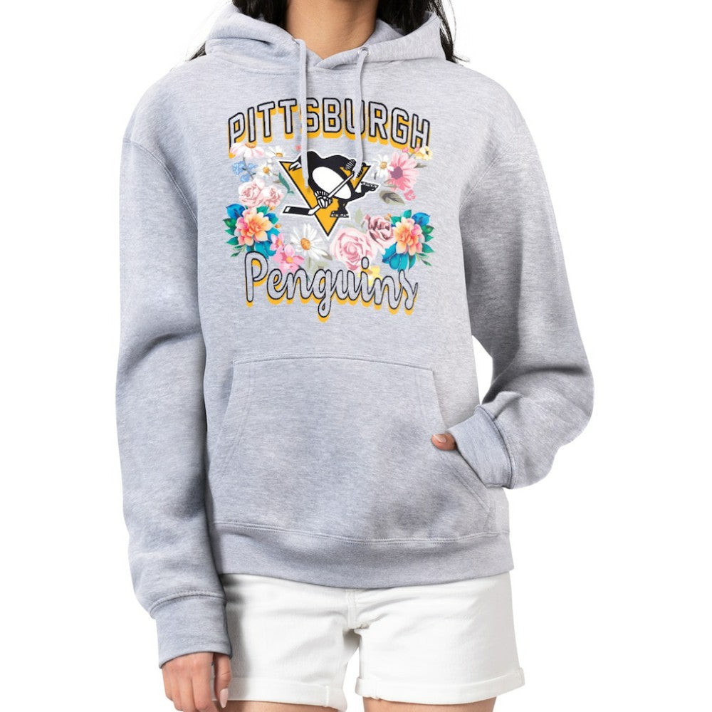 Pittsburgh Penguins G-III 4Her by Carl Banks Women's Flower Logo Pullover Hoodie Discount