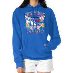 New York Rangers G-III 4Her by Carl Banks Women's Flower Logo Pullover Hoodie Outlet