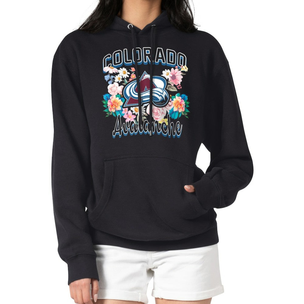 Colorado Avalanche G-III 4Her by Carl Banks Women's Flower Logo Pullover Hoodie Online