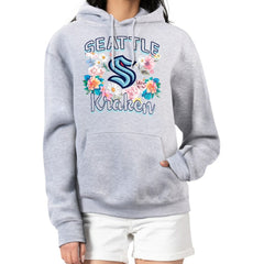 Seattle Kraken G-III 4Her by Carl Banks Women's Flower Logo Pullover Hoodie Online
