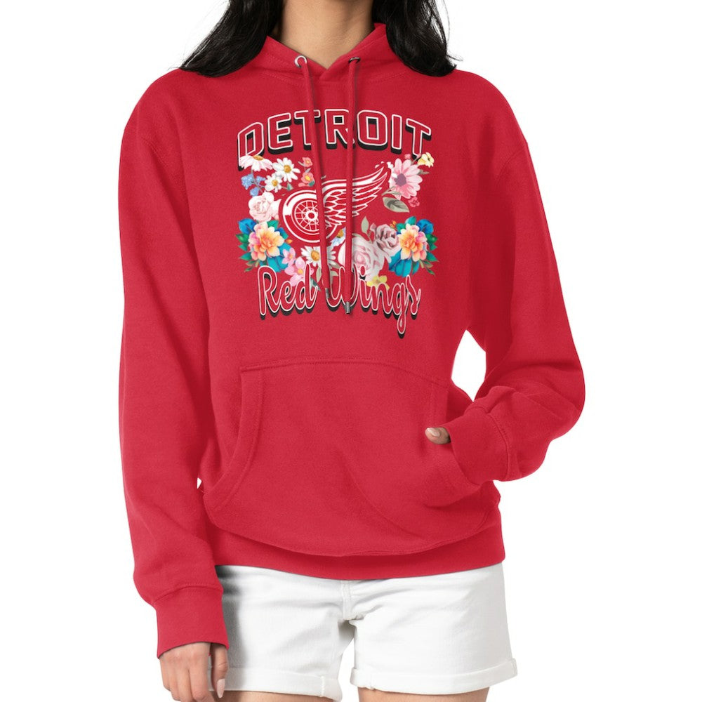 Detroit Red Wings G-III 4Her by Carl Banks Women's Flower Logo Pullover Hoodie Outlet