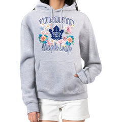 Toronto Maple Leafs G-III 4Her by Carl Banks Women's Flower Logo Pullover Hoodie Outlet