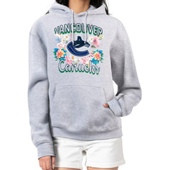 Vancouver Canucks G-III 4Her by Carl Banks Women's Flower Logo Pullover Hoodie For Sale