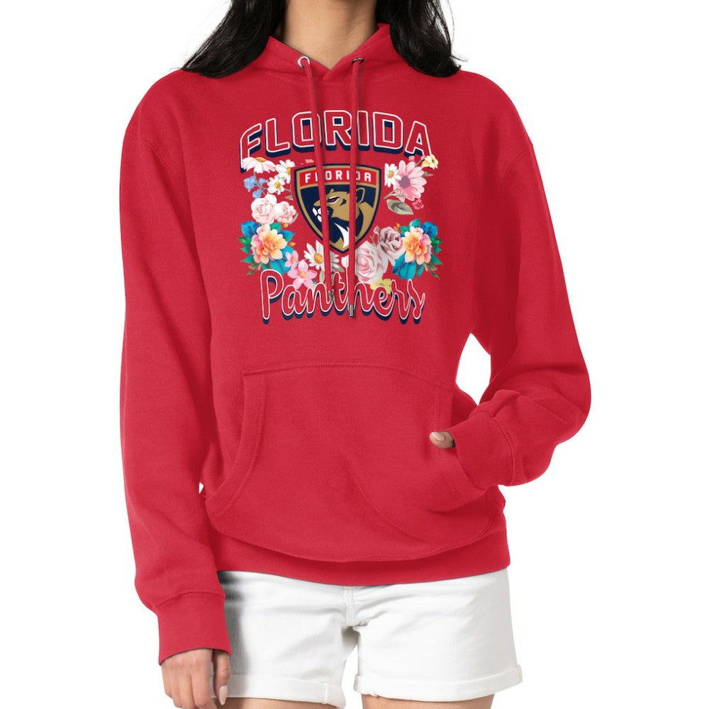 Florida Panthers G-III 4Her by Carl Banks Women's Flower Logo Pullover Hoodie Outlet