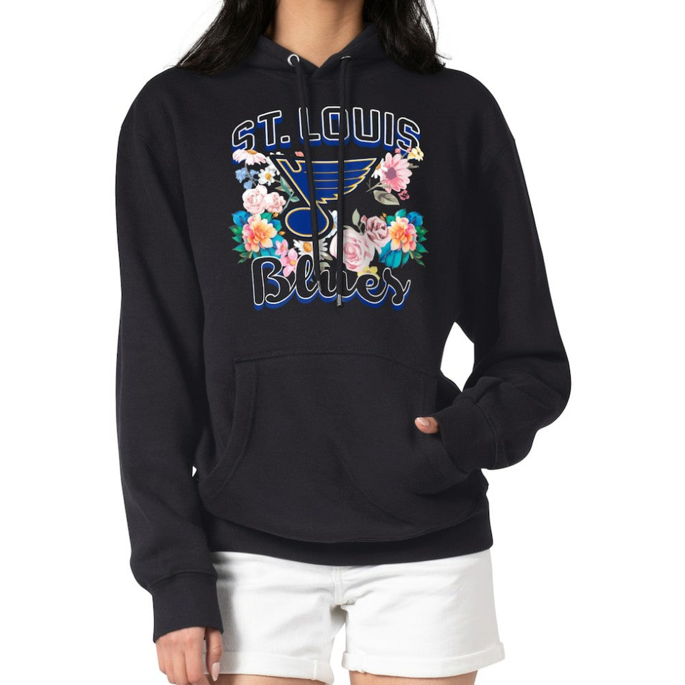 St. Louis Blues G-III 4Her by Carl Banks Women's Flower Logo Pullover Hoodie Outlet