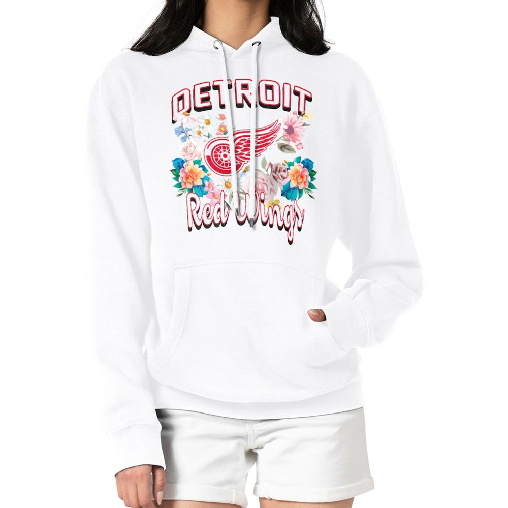 Detroit Red Wings G-III 4Her by Carl Banks Women's Flower Logo Pullover Hoodie For Sale