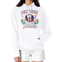 New York Islanders G-III 4Her by Carl Banks Women's Flower Logo Pullover Hoodie On Sale