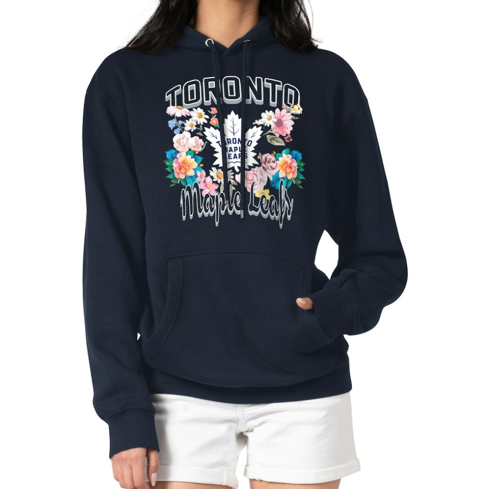Toronto Maple Leafs G-III 4Her by Carl Banks Women's Flower Logo Pullover Hoodie Outlet