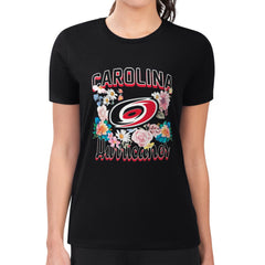 Carolina Hurricanes G-III 4Her by Carl Banks Women's Super-Slim Fit Lightweight Flower Logo T-Shirt Online