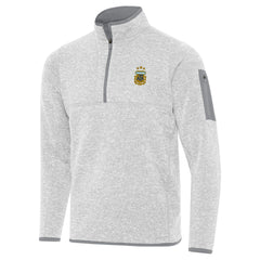 Argentina National Team Antigua Fortune Quarter-Zip Pullover Jacket Heather Gray