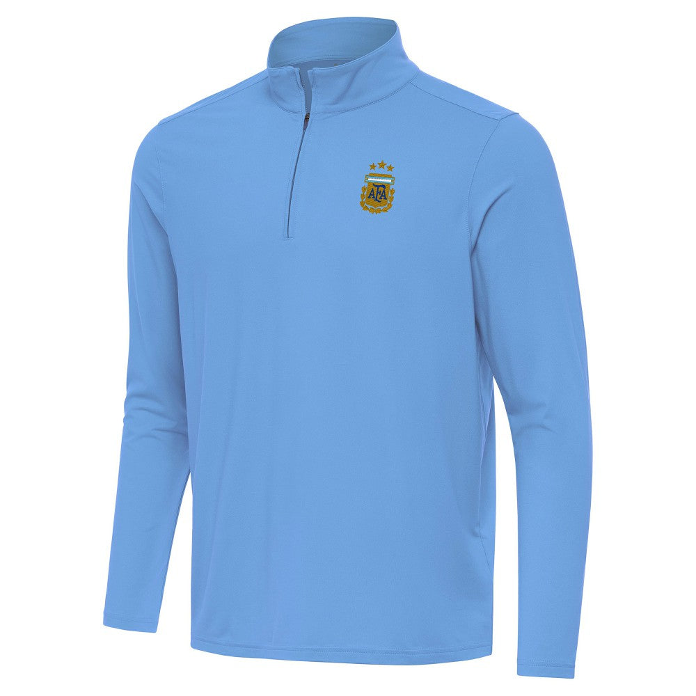 Argentina National Team Antigua Intent Quarter-Zip Pullover Top Powder Blue