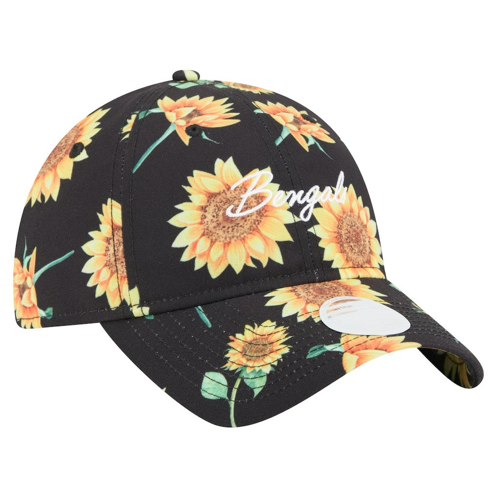 Cincinnati Bengals New Era Women's Adventure Sunflower 9TWENTY Adjustable Hat