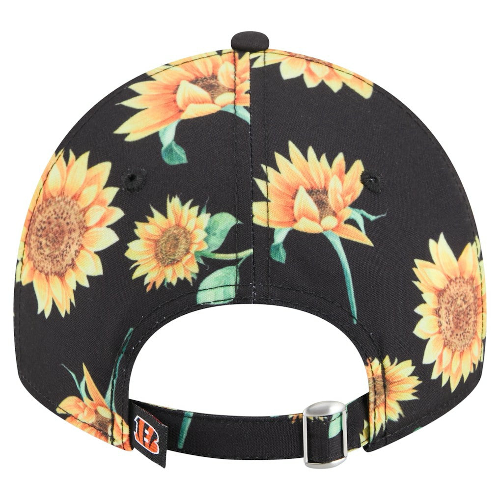 Cincinnati Bengals New Era Women's Adventure Sunflower 9TWENTY Adjustable Hat