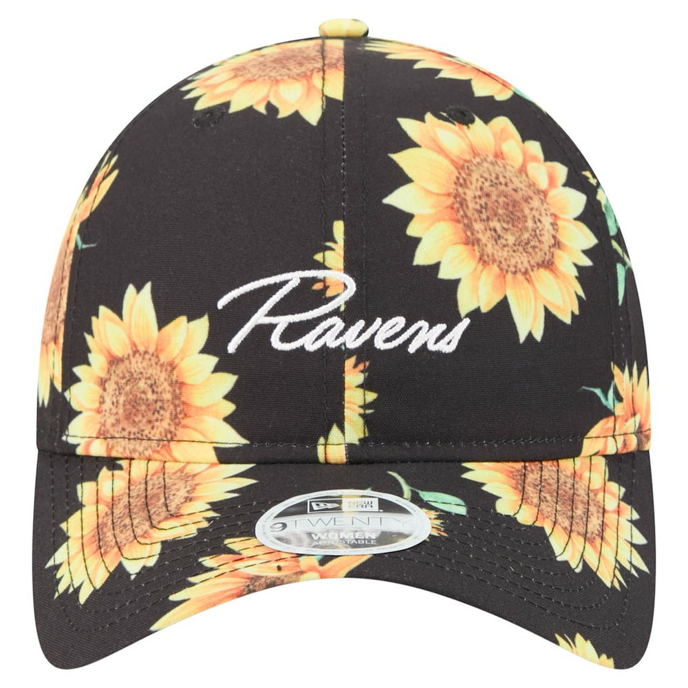 Baltimore Ravens New Era Women's Adventure Sunflower 9TWENTY Adjustable Hat