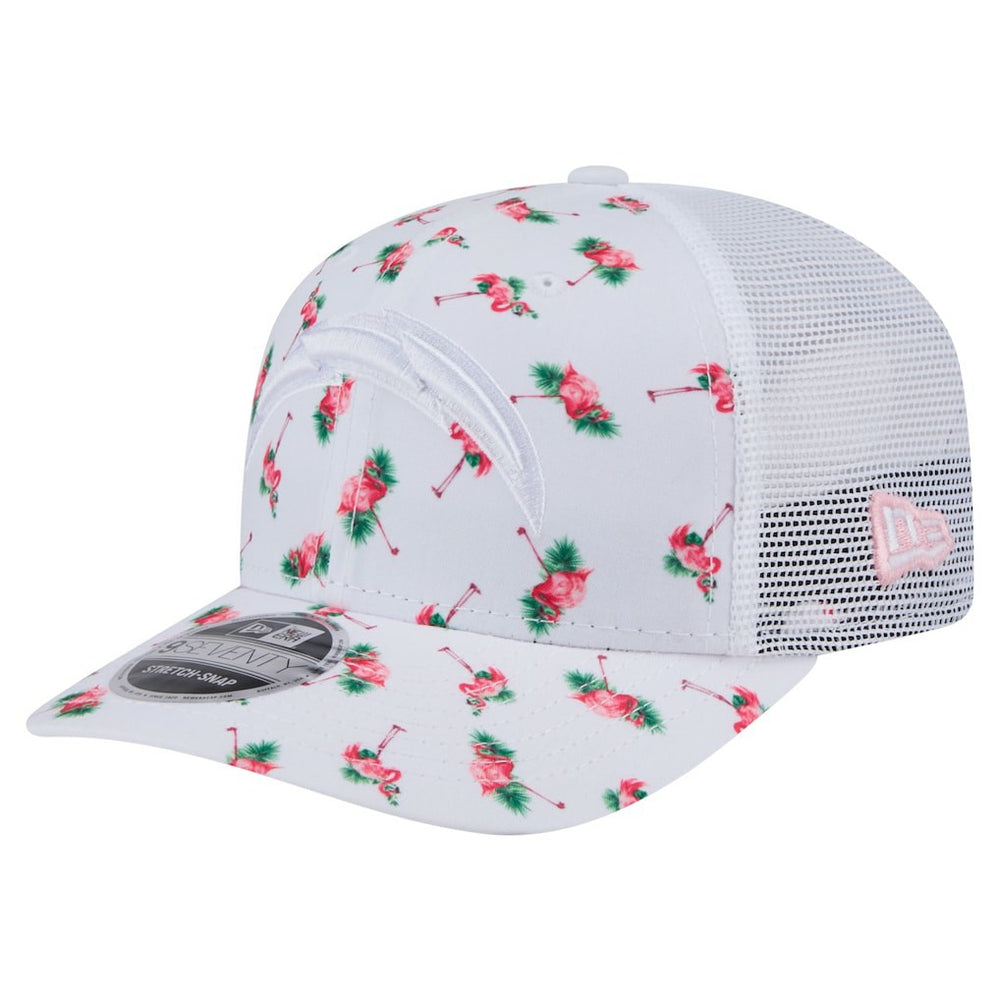 Los Angeles Chargers New Era Adventure Flamingo Pattern 9SEVENTY Stretch-Snap Hat