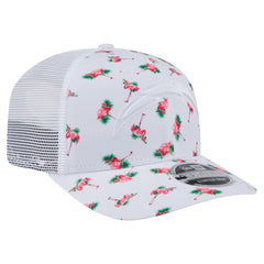 Los Angeles Chargers New Era Adventure Flamingo Pattern 9SEVENTY Stretch-Snap Hat