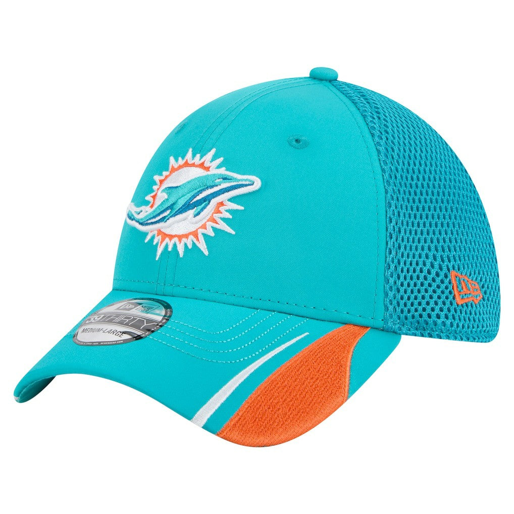 Miami Dolphins New Era Game Day Linear 39THIRTY Flex Hat