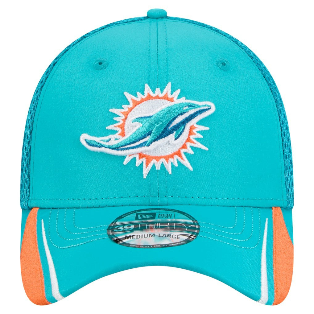 Miami Dolphins New Era Game Day Linear 39THIRTY Flex Hat
