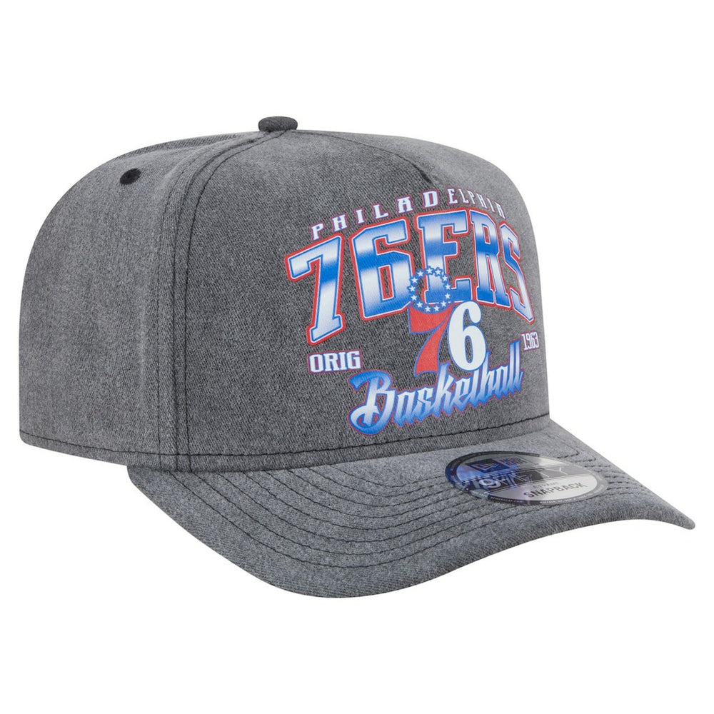 Philadelphia 76ers Throwback Washed Pre-Curved 9FIFTY Snapback Hat Online