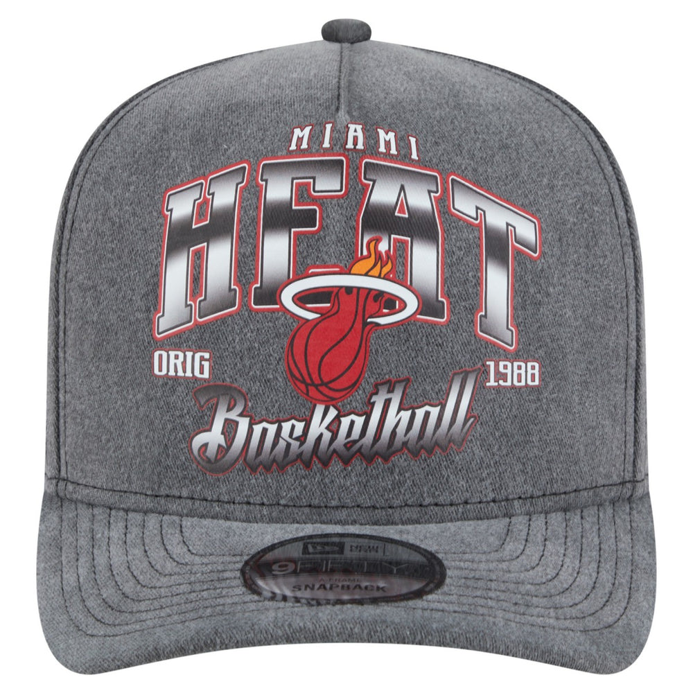 Miami Heat Throwback Washed Pre-Curved 9FIFTY Snapback Hat On Sale