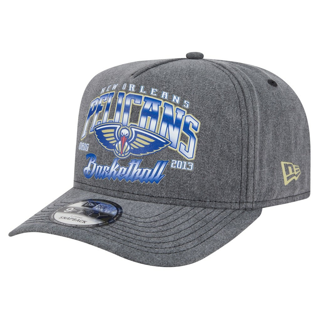 New Orleans Pelicans Throwback Washed Pre-Curved 9FIFTY Snapback Hat On Sale