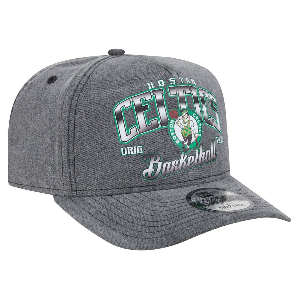 Boston Celtics Throwback Washed Pre-Curved 9FIFTY Snapback Hat On Sale